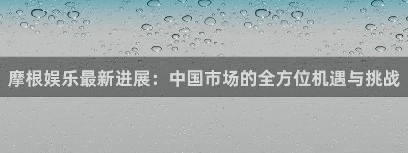 辉达娱乐app哪个模式容易赢：摩根娱乐最新进展：中国市场的全方位机遇与挑战